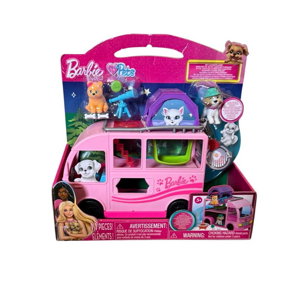 NWT Barbie pet camper playset.